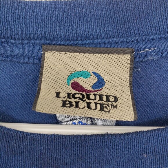 Vintage Liquid Blue The Who Long Live Rock Red and Blue Tie Dye Graphic Shirt 2X - Picture 3 of 10